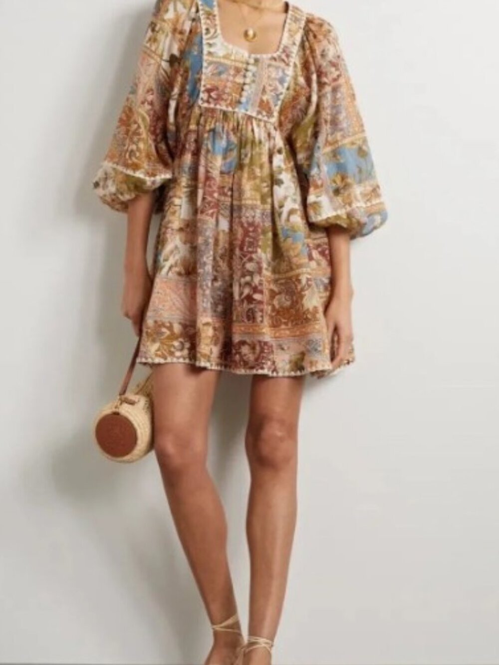 Zimmermann Chintz Ramie Mini Dress